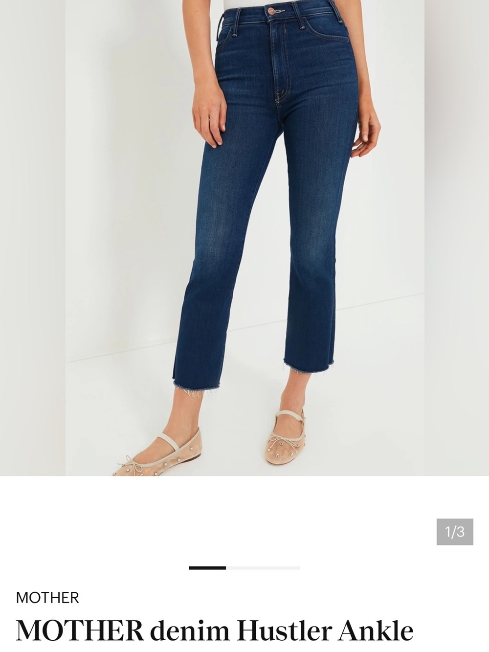 MOTHER Hustler Ankle Jeans - Indigo Blue